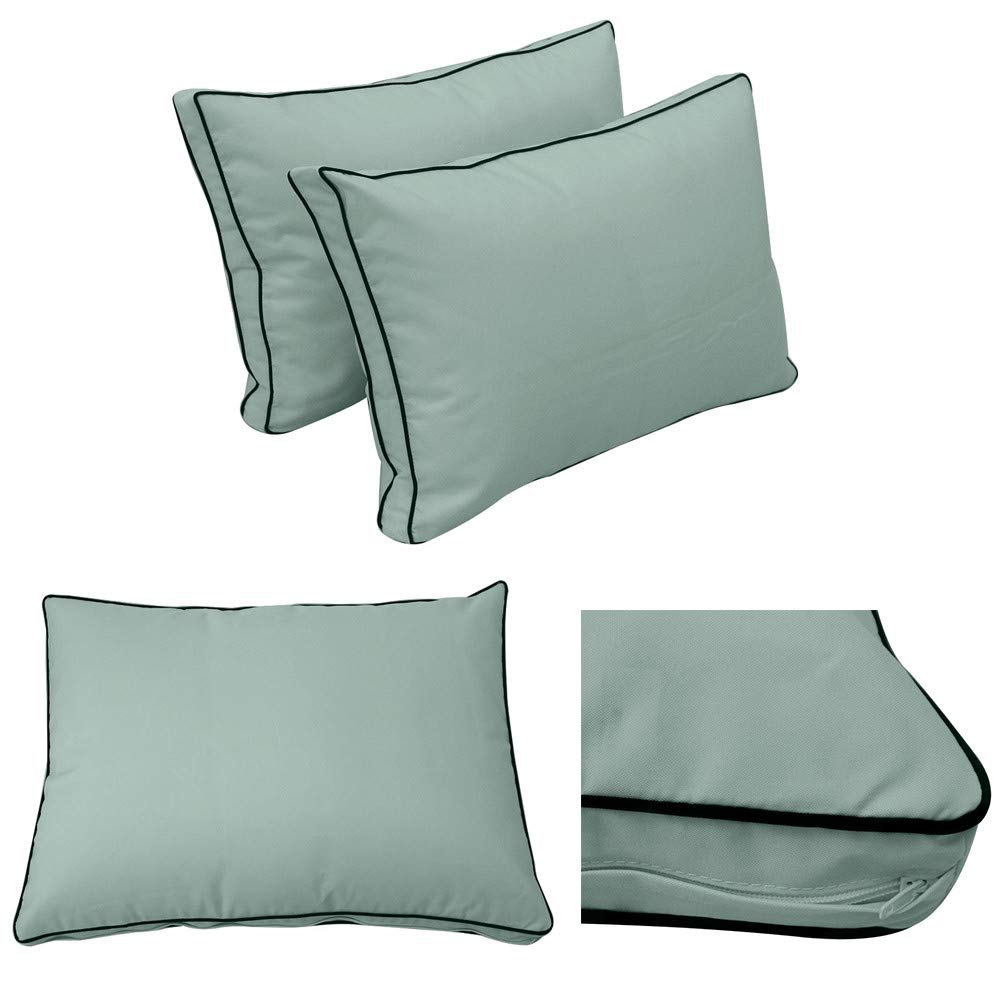 Prolinemax Outdoor Style 1 Twin-XL Daybed Mattress Cover with Contrast Trim - Fitted Bolster Pillow Case Sheet AD002 | Perfect for Patio Furniture, Sunroom Decor & Guest Bedding