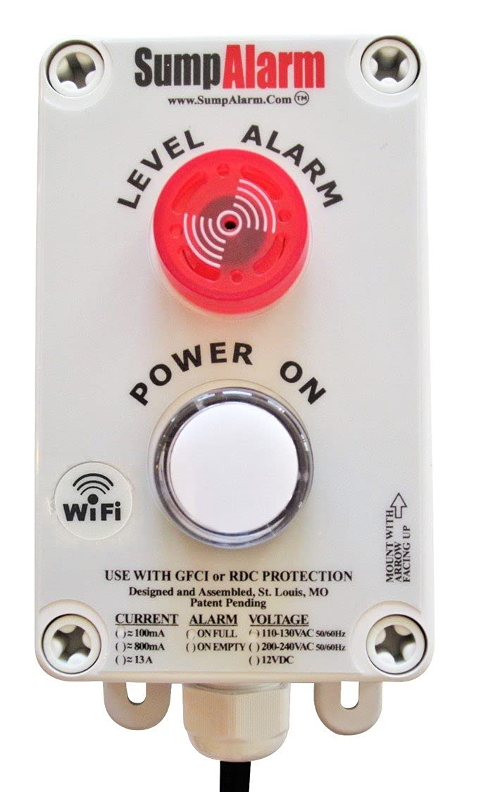WiFi Water Sensor & Wireless Sump Pump Alarm - 10ft Float Switch for Indoor/Outdoor Use | Weatherproof Water Leak Detector with Email Alerts, Audible Alarm & Cloud Backup | Ideal for Basement, Laundry Room & Smart Home Protection
