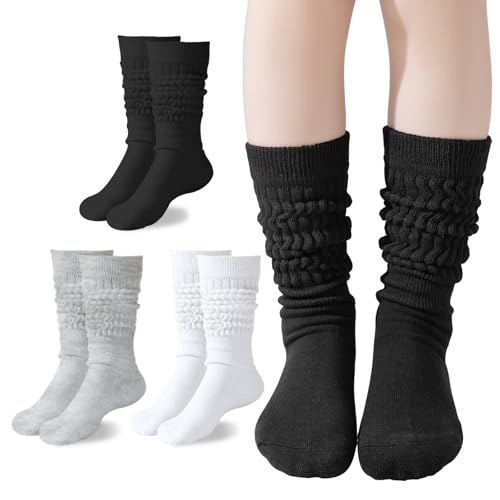 White/Black/Gray,3 Pairs