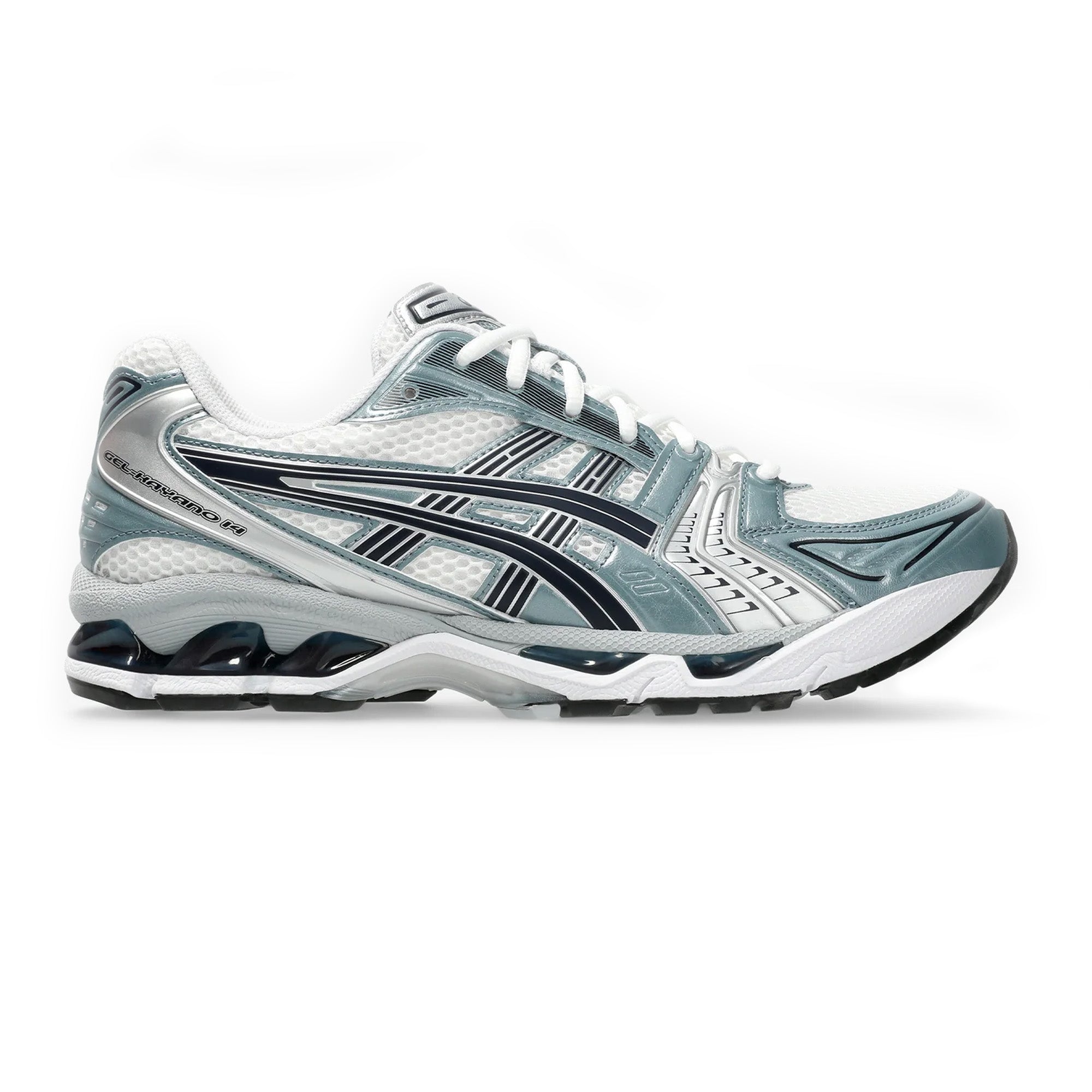 ASICS Gel Kayano 14 Running Shoes for Men & Women - White Fjord Grey (2024) - Lightweight Cushioned Sneakers for Jogging, Gym Workouts & Daily Walking