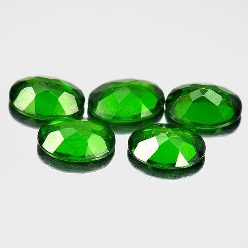 Natural Genuine Russian Chrome Diopside Gemstone - 7x5mm Oval Faceted VVS Loose Stone for Jewelry Making, Engagement Rings & Healing Crystals