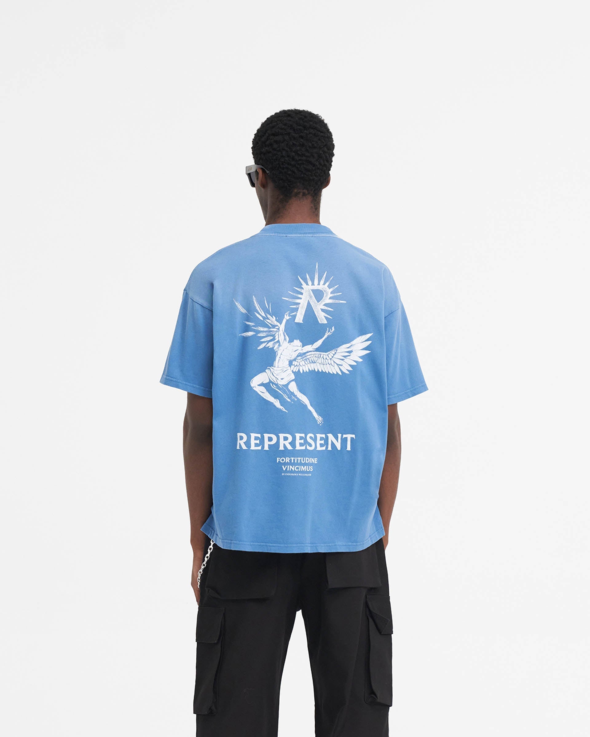 Premium Icarus Graphic T-Shirt for Men - Soft Cotton Sky Blue Tee - Casual Wear, Street Style, and Everyday Comfort