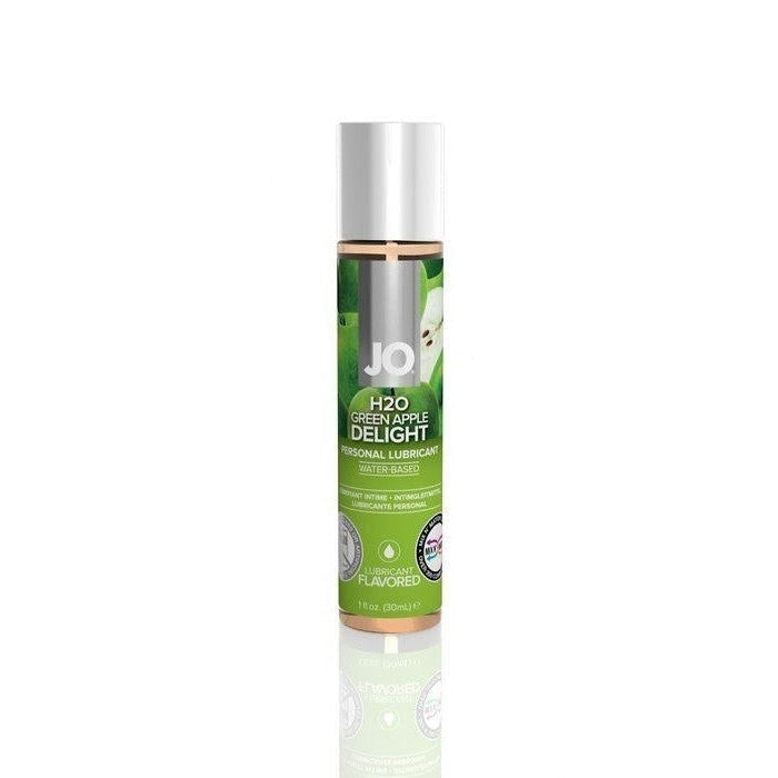 Jo Green Apple H2O Flavored Lubricant 1oz - Water-Based Personal Lubricant for Enhanced Intimacy & Sensual Massage
