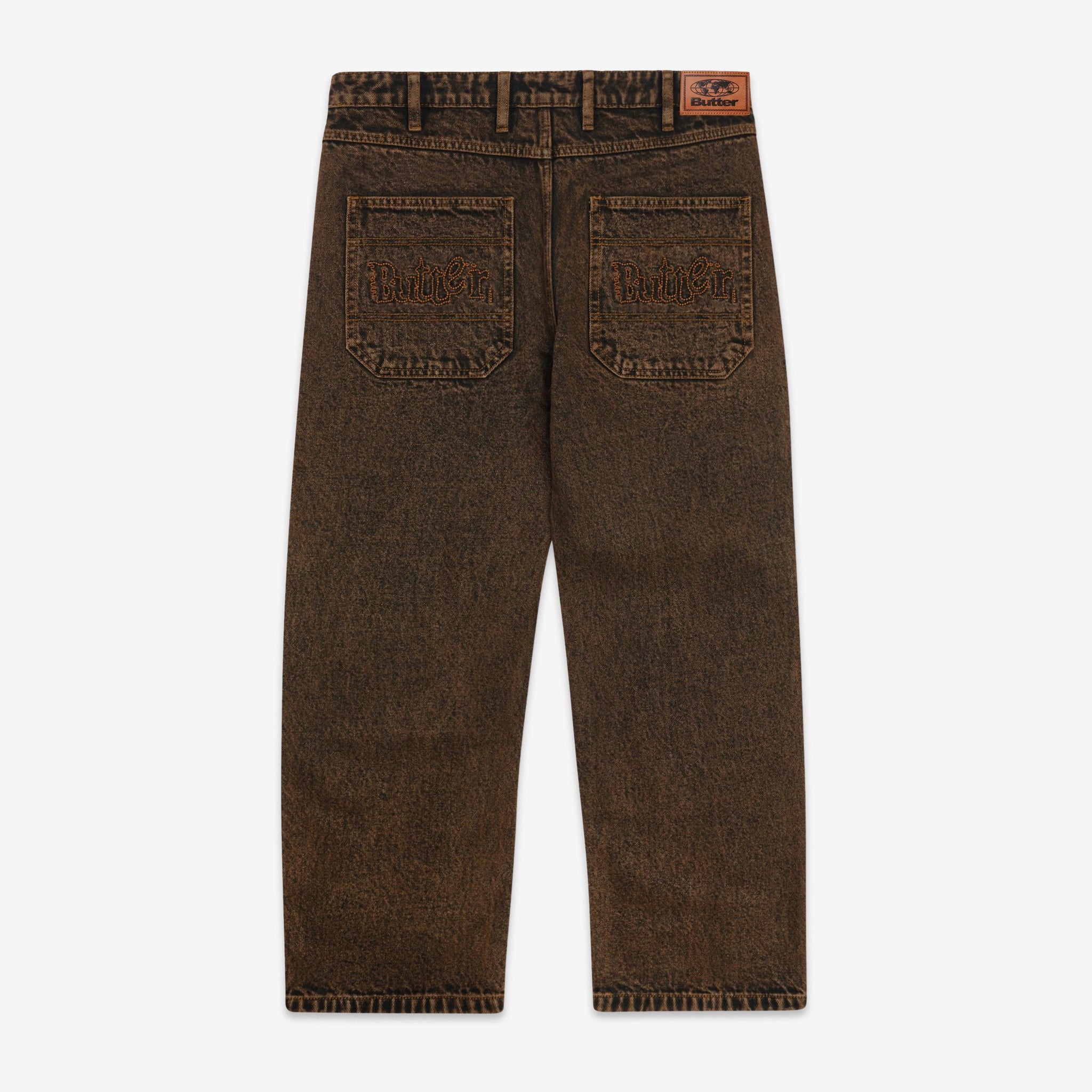 Vintage Acid Wash Brown Breakdown Denim Jeans for Men & Women - Distressed Skinny Jeans for Casual Wear, Street Style & Everyday Outfits