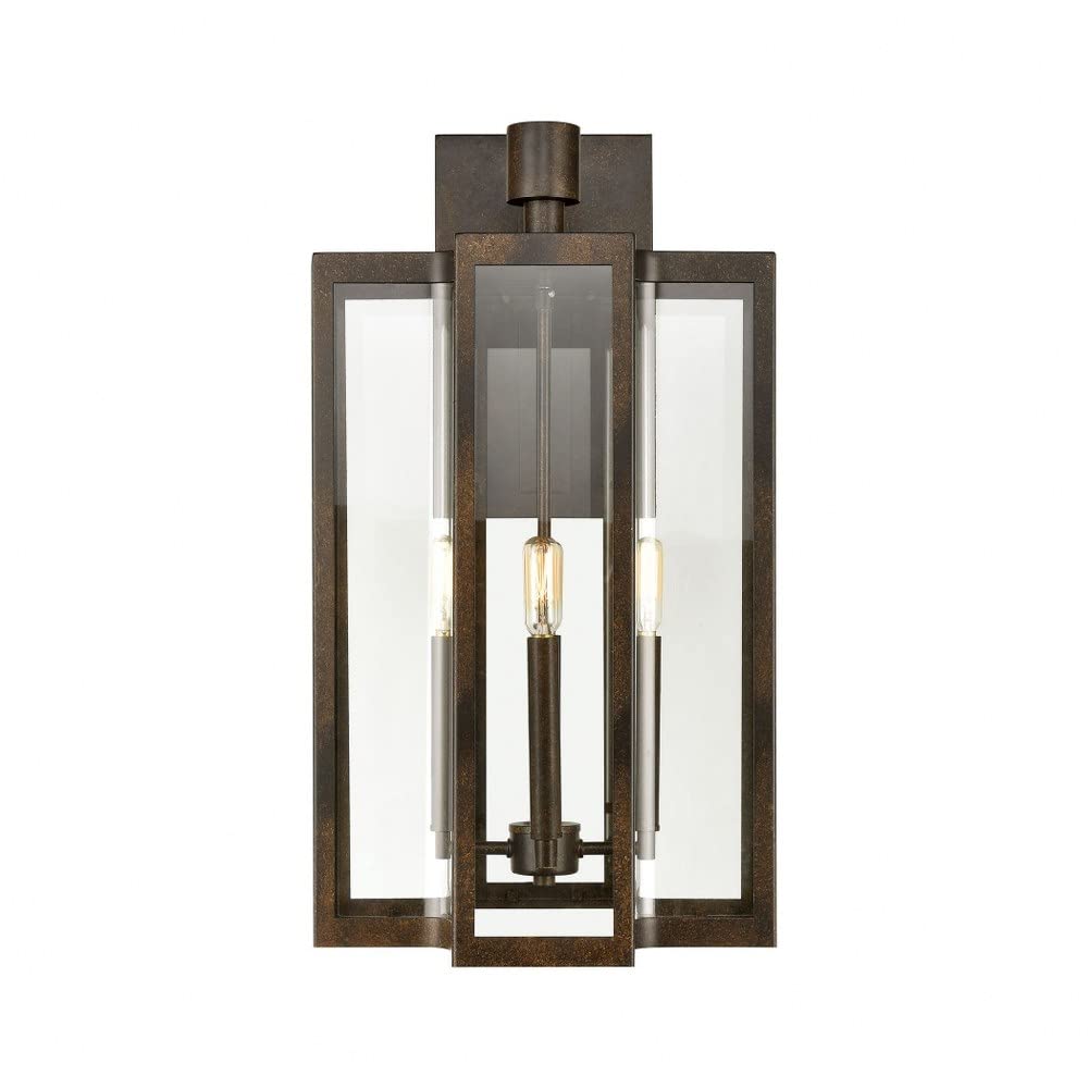 Elk Home Bianca 1-Light Outdoor Wall Sconce - Weatherproof Exterior Lighting for Porch, Patio, Garage & Garden - Classic Black Finish