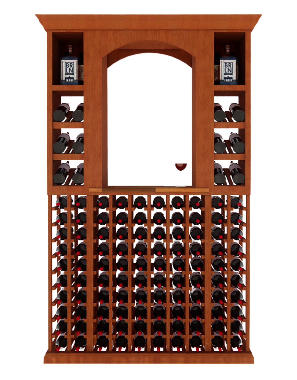 4 Foot Wine Cellar - 124 Bottle Capacity Dual Zone Cooling System for Home & Restaurant Use