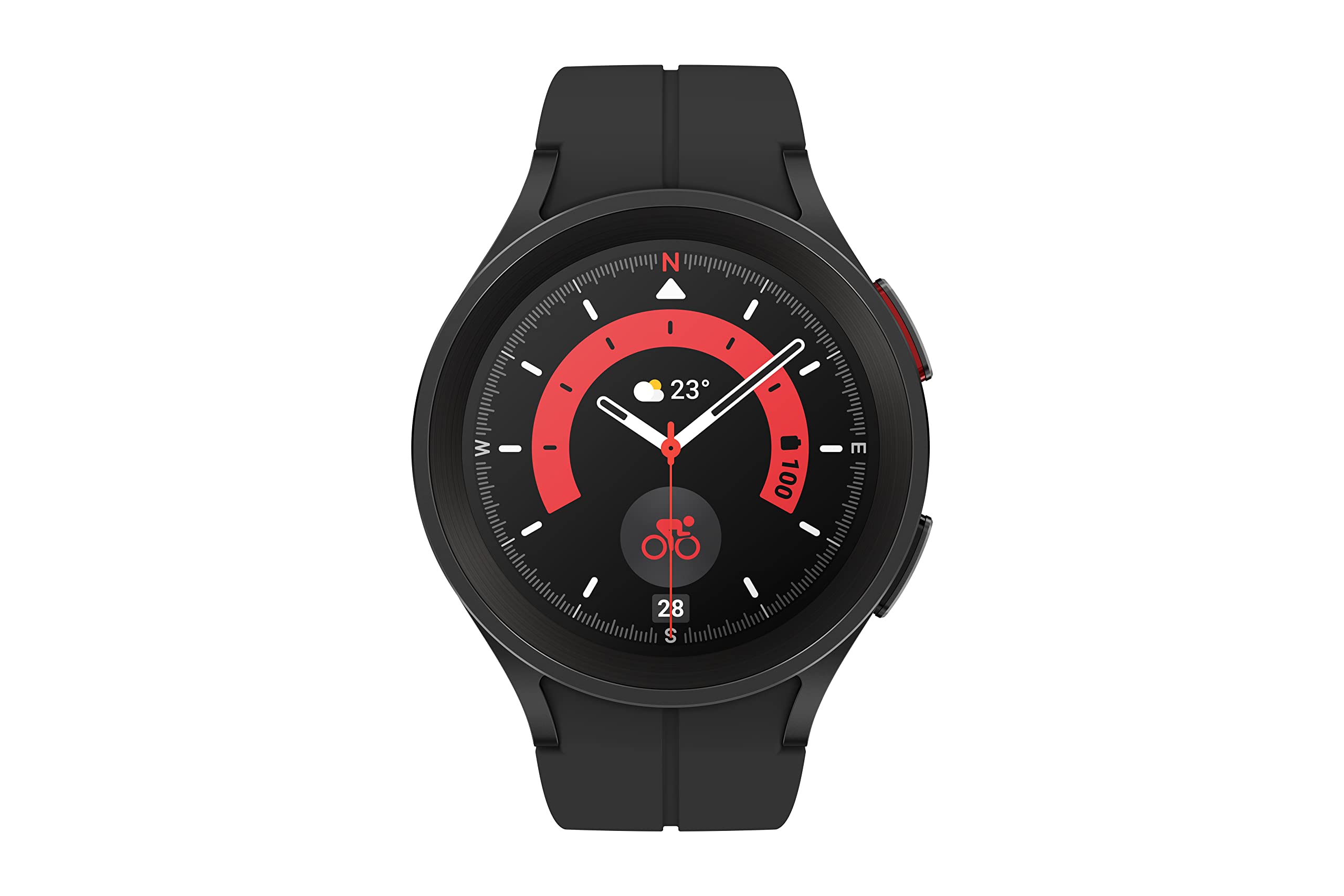 SAMSUNG Galaxy Watch 5 Pro 45mm LTE Smartwatch - Titanium Frame, Sapphire Crystal Glass, GPS Tracking | Body, Health, Fitness & Sleep Monitor | Long Battery Life | US Version (Black) | Perfect for Workouts, Running & Daily Activity Tracking