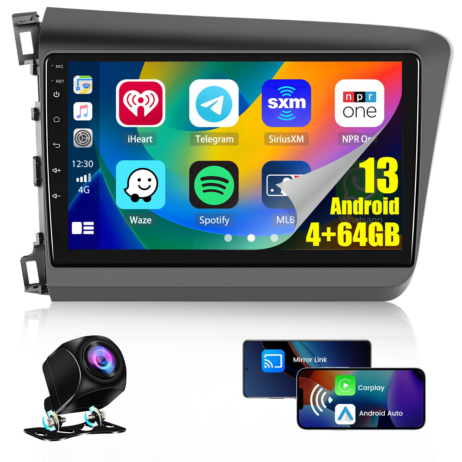 2+64GB Android 13 Car Stereo for Honda Civic 2012-2015 | 9