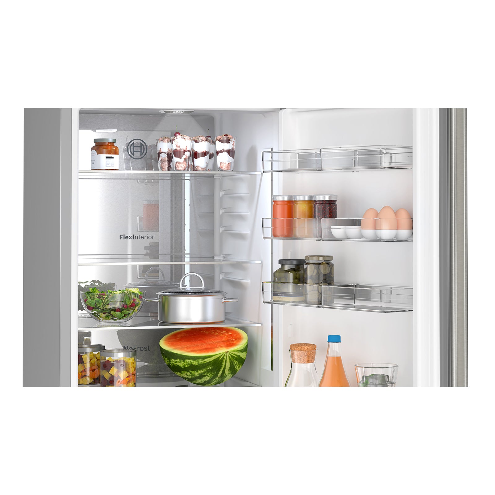 Bosch 24 Inch Stainless Steel Smart Counter-Depth Bottom Freezer Refrigerator with Home Connect - 12.8 Cu. Ft Capacity (Model B24CB50ESS) - Perfect for Modern Kitchens & Smart Homes