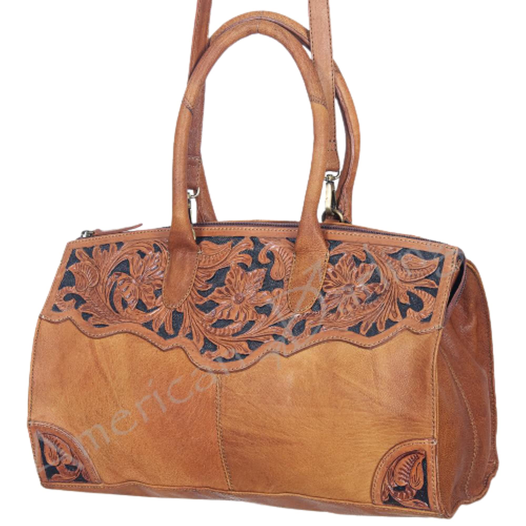 Premium Handcrafted Genuine Leather Tote Bag - Extra Large Cowhide Travel Bag for Women (ADBGI108C) | Stylish Carryall for Work, Weekend Getaways & Business Trips