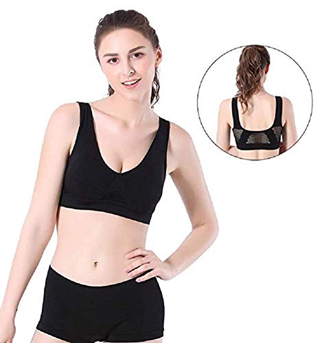 Breathable High Impact Sports Bras for Women - 2/3 Pack Comfortable Mesh Workout Tops with Padding - Perfect for Running, Yoga & Gym Training