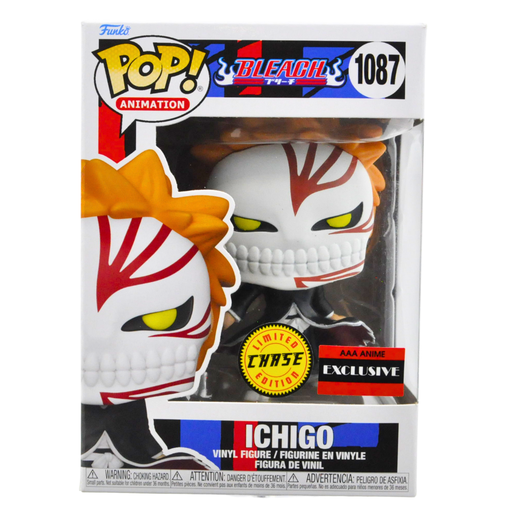 Funko Pop! Ichigo (Hollow Mask, Bankai) Bleach Anime Figure - AAA Exclusive Chase Edition - Perfect for Anime Collectors and Bleach Fans Display