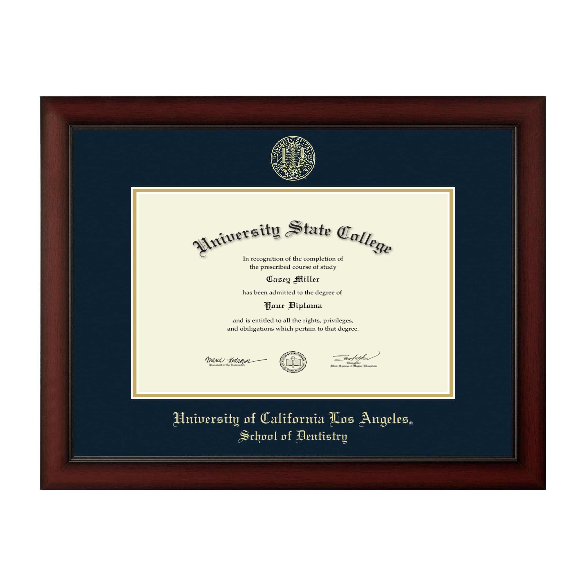 UCLA School of Dentistry PhD Diploma Frame - 17