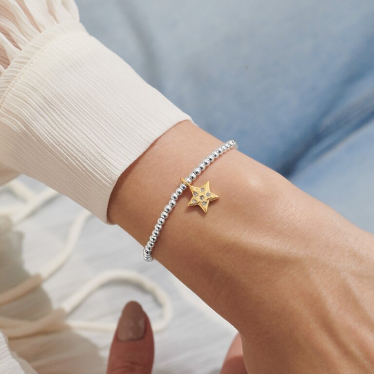 Joma Jewellery Bracelet - A Little Written In The Stars Charm Bracelet | Dainty Gold-Tone Zodiac Jewelry for Women | Perfect for Everyday Wear, Gifts & Special Occasions