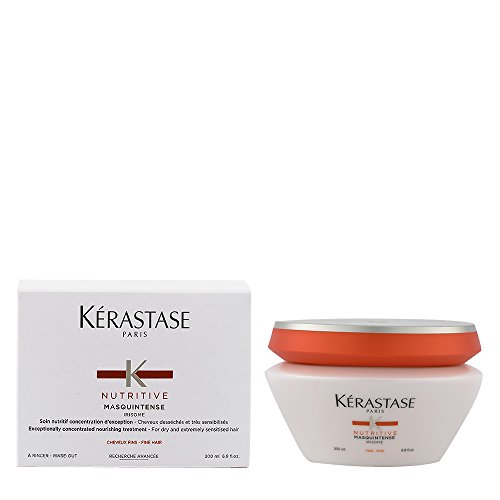 Kerastase Nutritive Masquintense Hair Mask for Fine Hair - 6.8 oz Deep Conditioning Treatment | Repair Dry, Damaged Hair for Silky Smooth Results | Perfect for Home & Salon Use