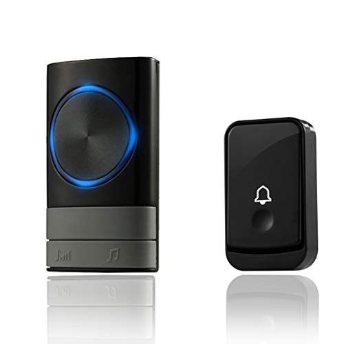 Wireless Doorbell Outdoor Smart Waterproof - 1000ft Range with 1 Receiver, UK Plug - Ideal for Home, Office, Classroom, Warehouse & Garden Use