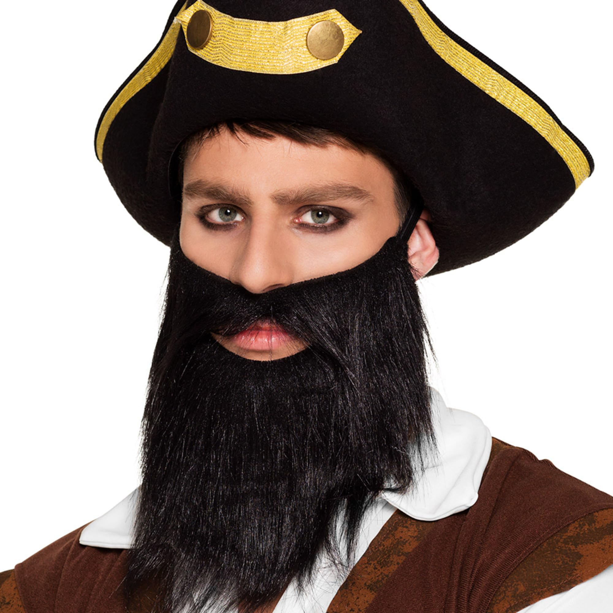 Boland Fake Beard - Realistic Costume Accessory for Halloween, Cosplay, Carnival & Dress-Up Parties - Mustache Makeup & Disguise Prop for Men & Women