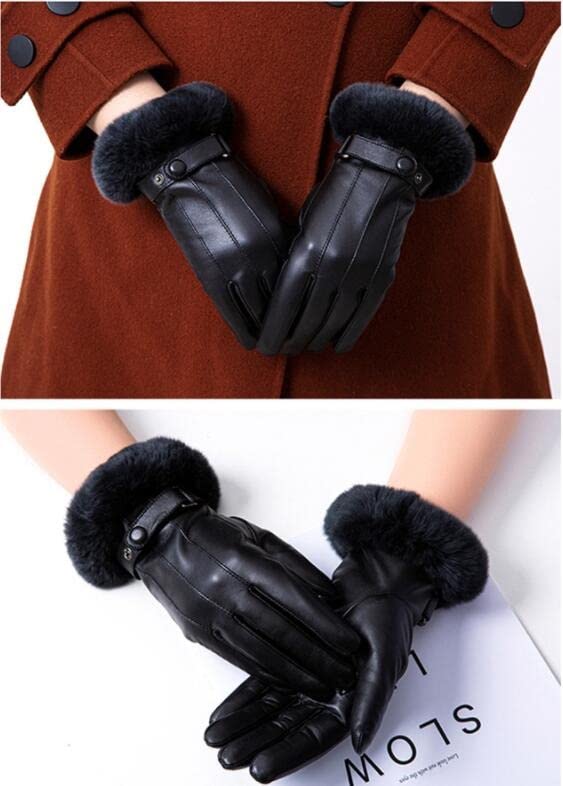 Women's Genuine Leather Winter Gloves - Fleece Lined Cold Weather Gloves for Women (Black, Medium) | Perfect for Outdoor Activities, Skiing, Snowboarding & Daily Winter Wear