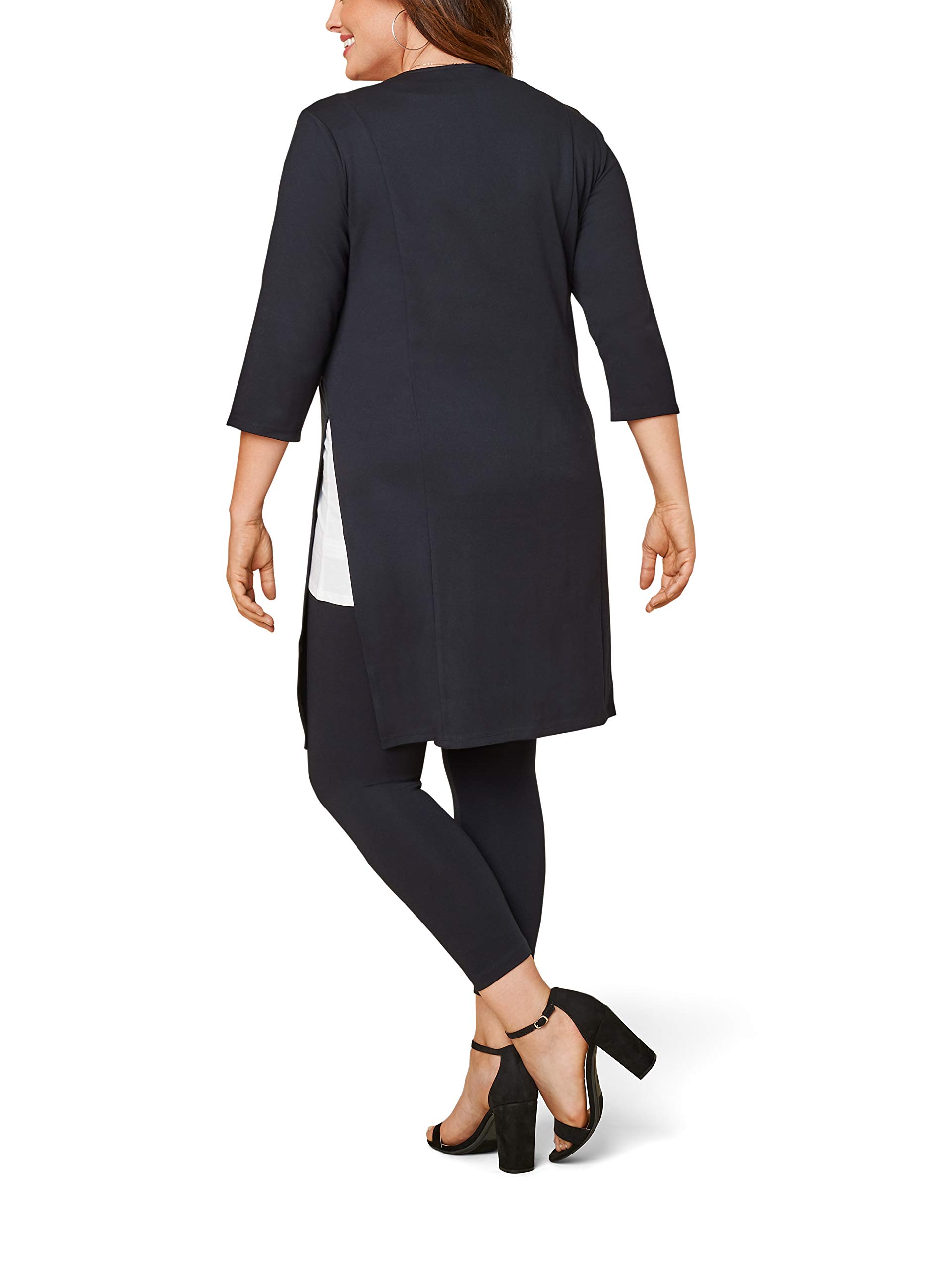 Fruit of the Loom Women's Plus Size Open Front Long Cardigan Sweater | Soft Ponte Knit | Comfortable Lounge Wear for Home, Office & Casual Outings