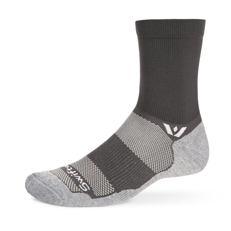 Swiftwick Maxus Mid Crew Socks - Performance Athletic & Running Socks for Men & Women - Moisture-Wicking & Breathable Design for Hiking, Cycling & Outdoor Sports