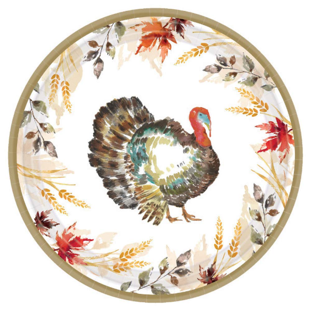Grateful Day Party Supplies for 60 - Complete Dinner Set with Plates, Appetizer Dishes & Napkins - Perfect for Thanksgiving, Christmas & Holiday Celebrations