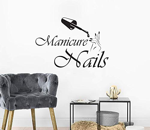 Manicure Wall Decal - Nail Art Vinyl Stickers for Beauty Salon & Home Decor | Self-Adhesive Nail Salon Wall Art | Perfect for Manicure Stations, Nail Salons & Spa Decor (Style C499)
