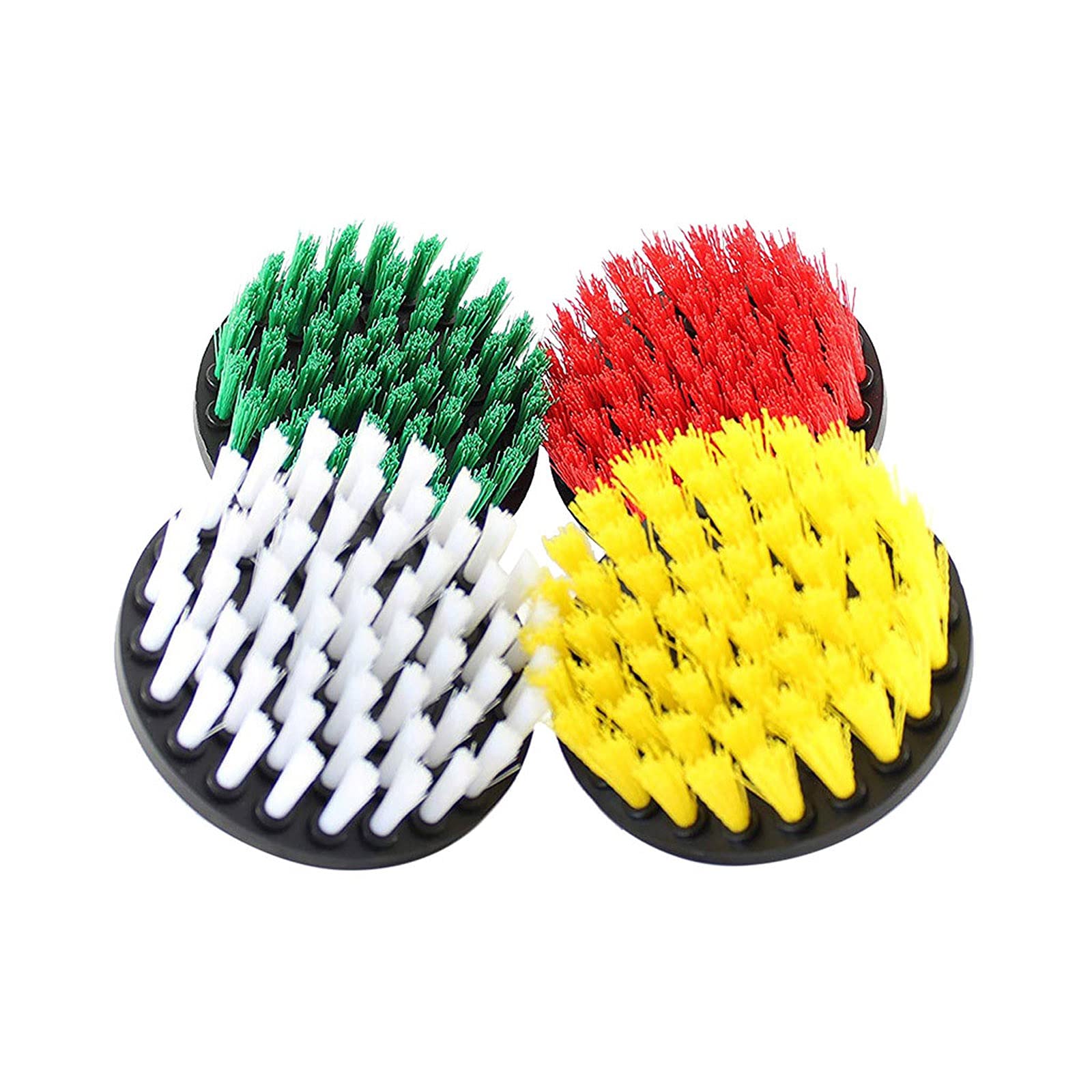 4 Inch Grout Cleaning Brush Kit - 4 Piece Power Scrubber Set for Tile, Bathroom & Kitchen - Heavy Duty Cleaning Supplies for Couples (Multicolor, One Size) - Perfect for Deep Cleaning Grout Lines, Shower Tiles & Hard-to-Reach Areas