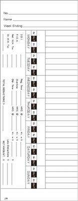 TCS (1000 Count) Weekly M-S Side-Feed Time Cards FORM J7R - Perfect for Employee Time Tracking & Payroll Management in Offices, Factories & Small Businesses