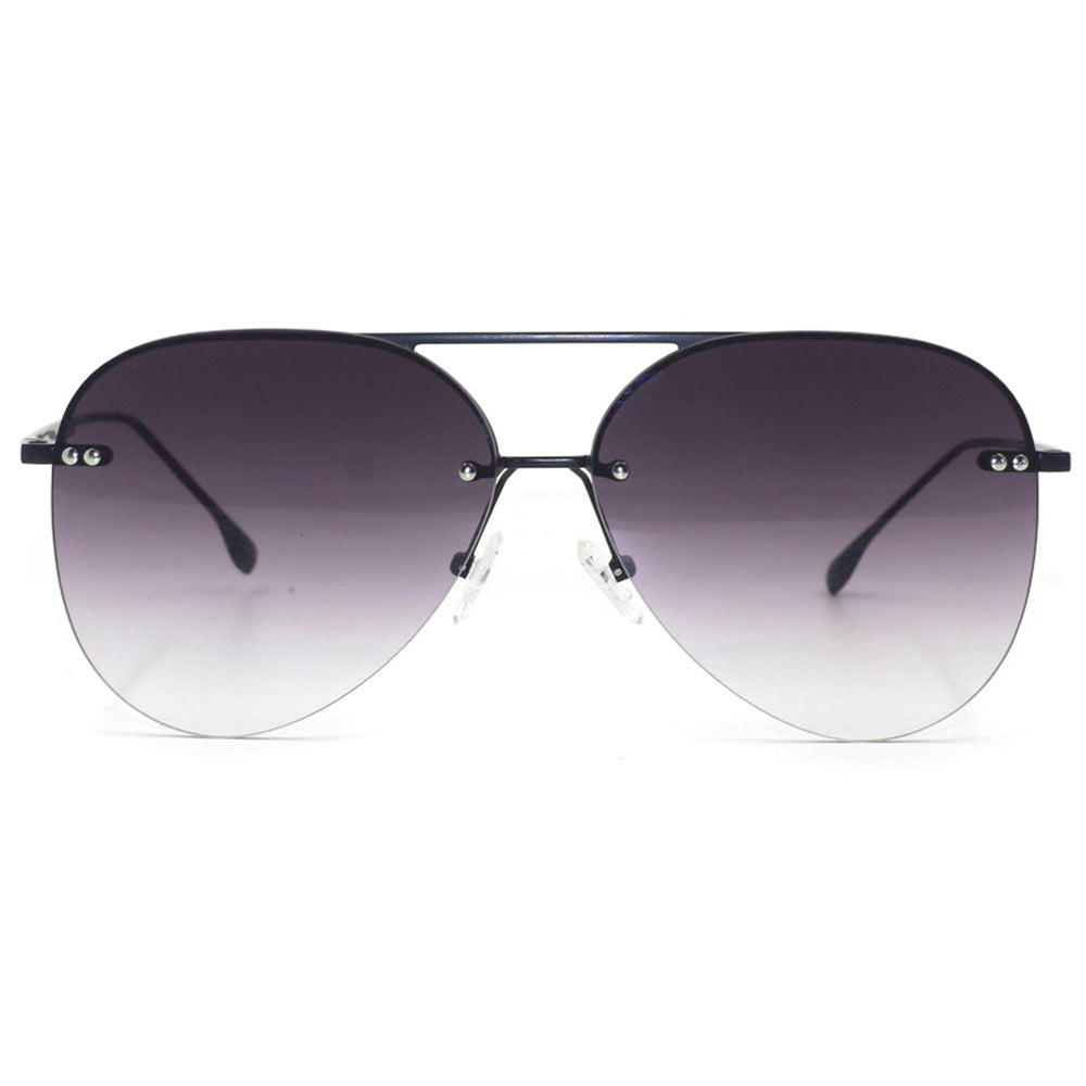Megan 2 Faded Black Metal Aviator Sunglasses for Men & Women - Vintage Retro Pilot Style UV Protection - Perfect for Driving, Beach, and Outdoor Activities