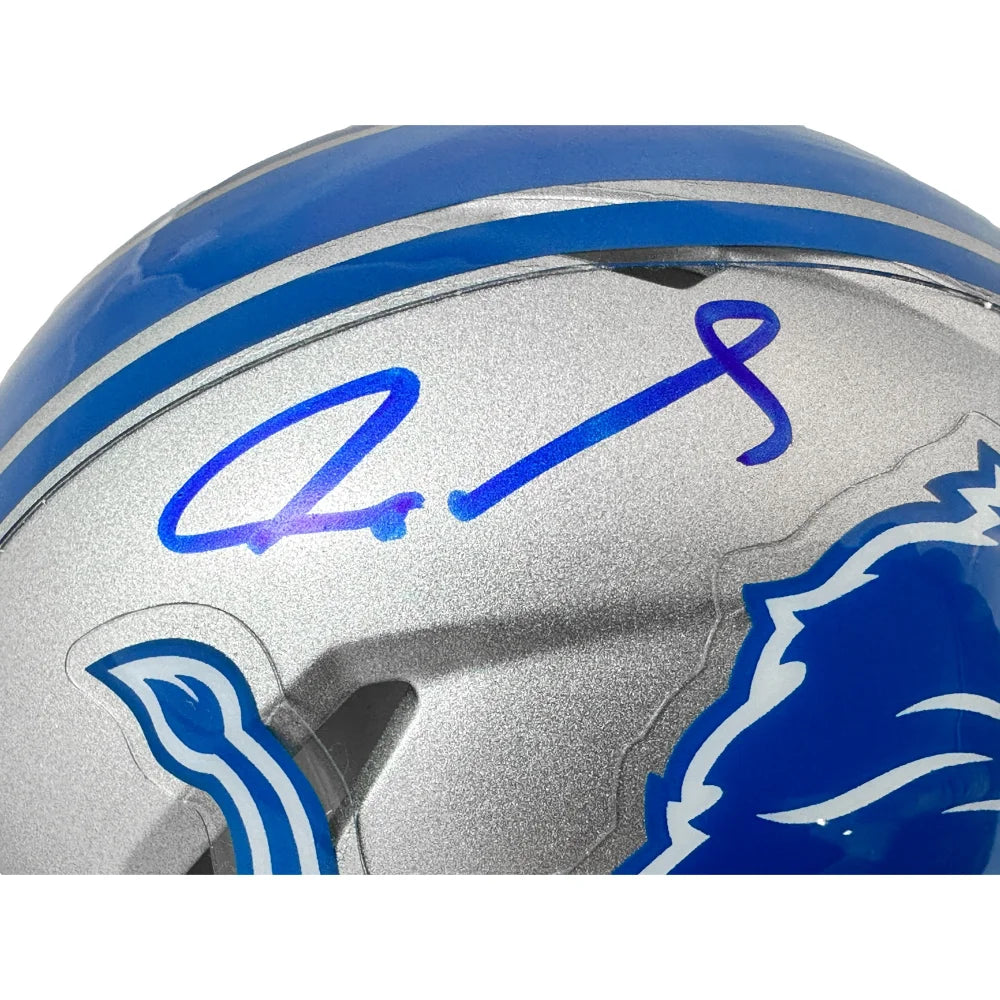 Jameson Williams Autographed Detroit Lions Speed Mini Helmet - Signed with BAS COA - Perfect for NFL Fans, Sports Memorabilia Collectors & Home Office Decor