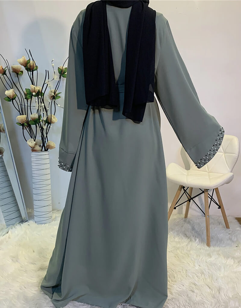 Elegant Moroccan Kaftan Abaya Dress for Muslim Women - Modest Islamic Long Dress for Prayer, Eid, and Special Occasions