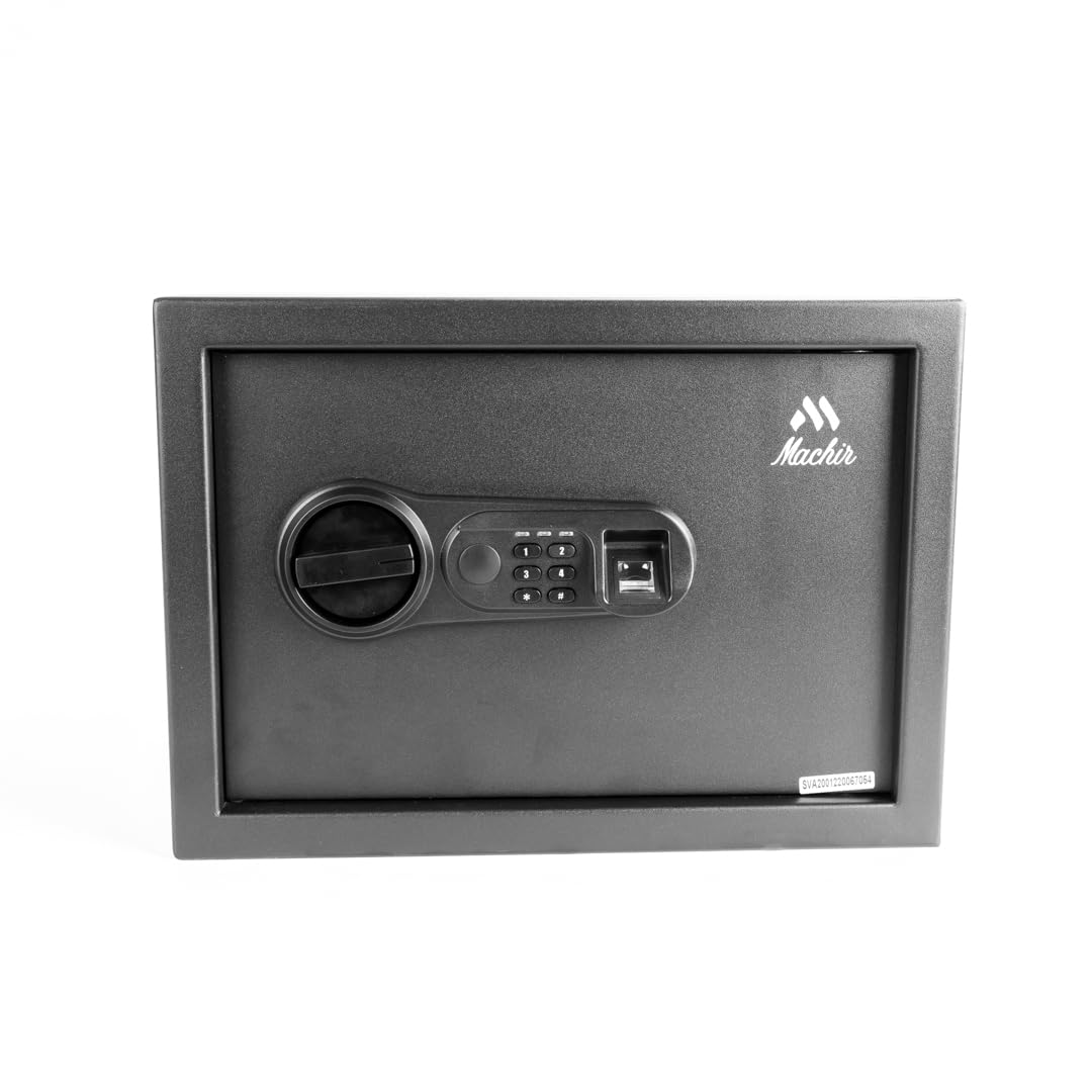 Biometric Steel Safe Box with Fingerprint Lock - Portable Personal Security Safe for Home, Office & Travel (Batteries Included) | Perfect for Jewelry, Cash, Documents & Valuables Protection