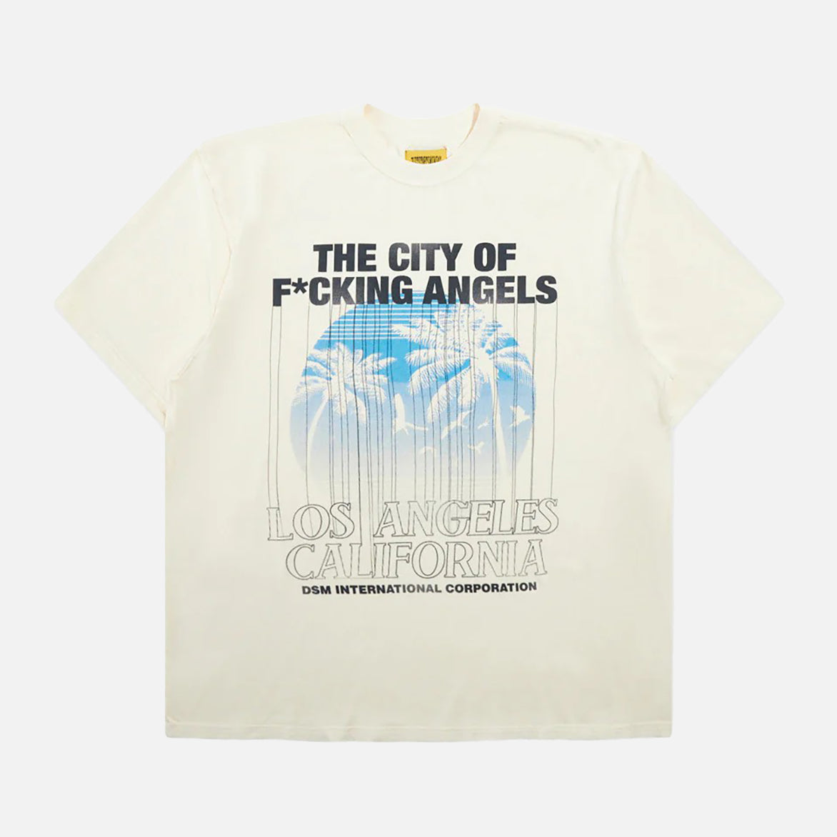 Vintage City of Angels Graphic Tee - Distressed Antique White Cotton T-Shirt for Men & Women | Casual Streetwear, Urban Fashion, LA Inspired Outfits
