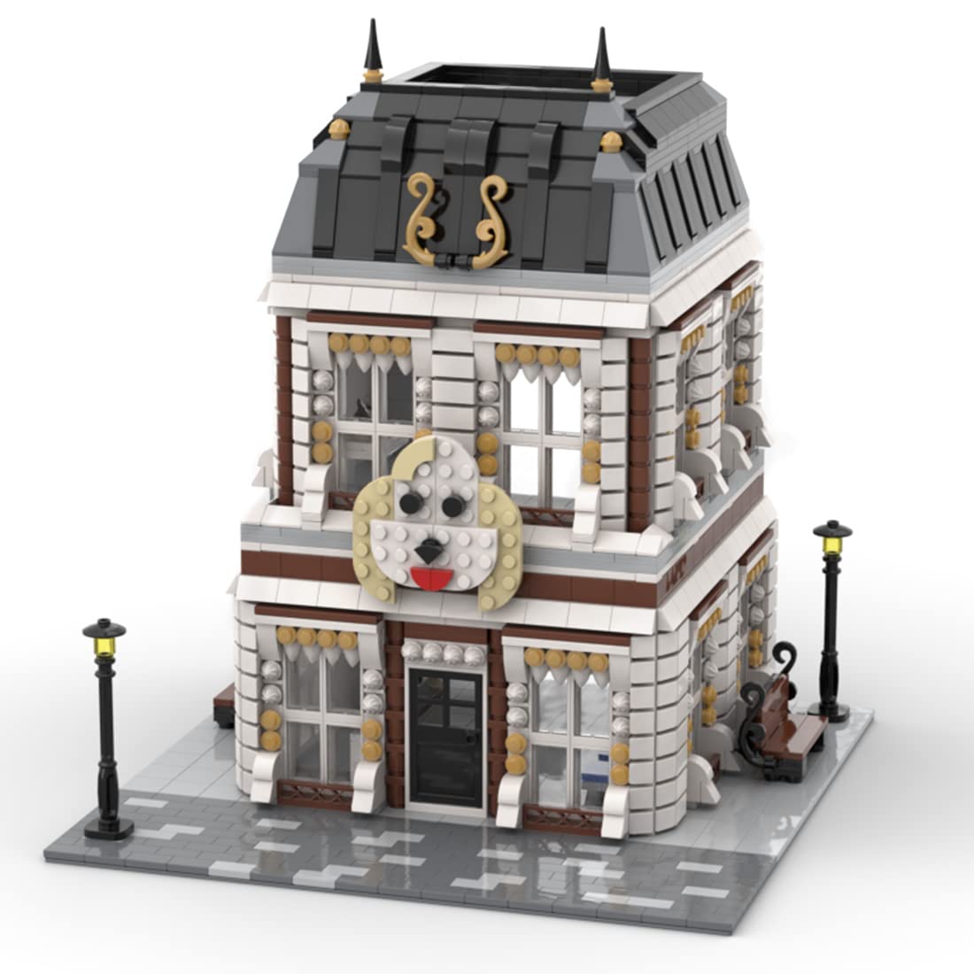 PHYNEDI Pet Clinic Bricks Model - 2,531 Piece Lego-Compatible MOC DIY Creative Building Set (MOC-39730) | Licensed by Gabizon | Perfect for Architecture Enthusiasts & Pet Lovers