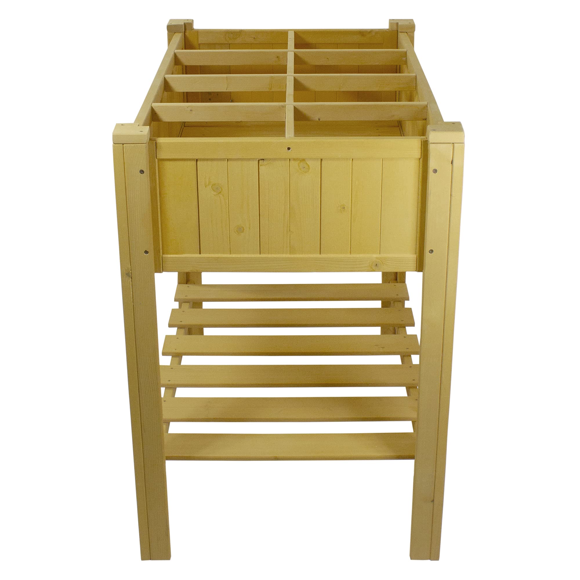 3ft Wooden Raised Garden Bed Planter Box with Shelf - Elevated Outdoor Gardening Solution for Vegetables, Flowers & Herbs - Perfect for Patio, Backyard & Small Space Gardening