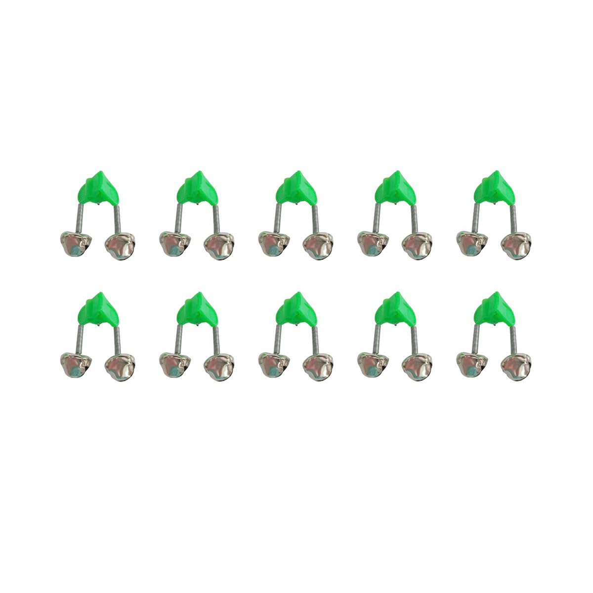 10 Pcs Plastic Fishing Rod Alarm Bells with Loud Sound - Fishing Pole Alert Bells for Night Fishing, Ice Fishing, and Shoreline Angling - Durable and Weather-Resistant for Outdoor Use