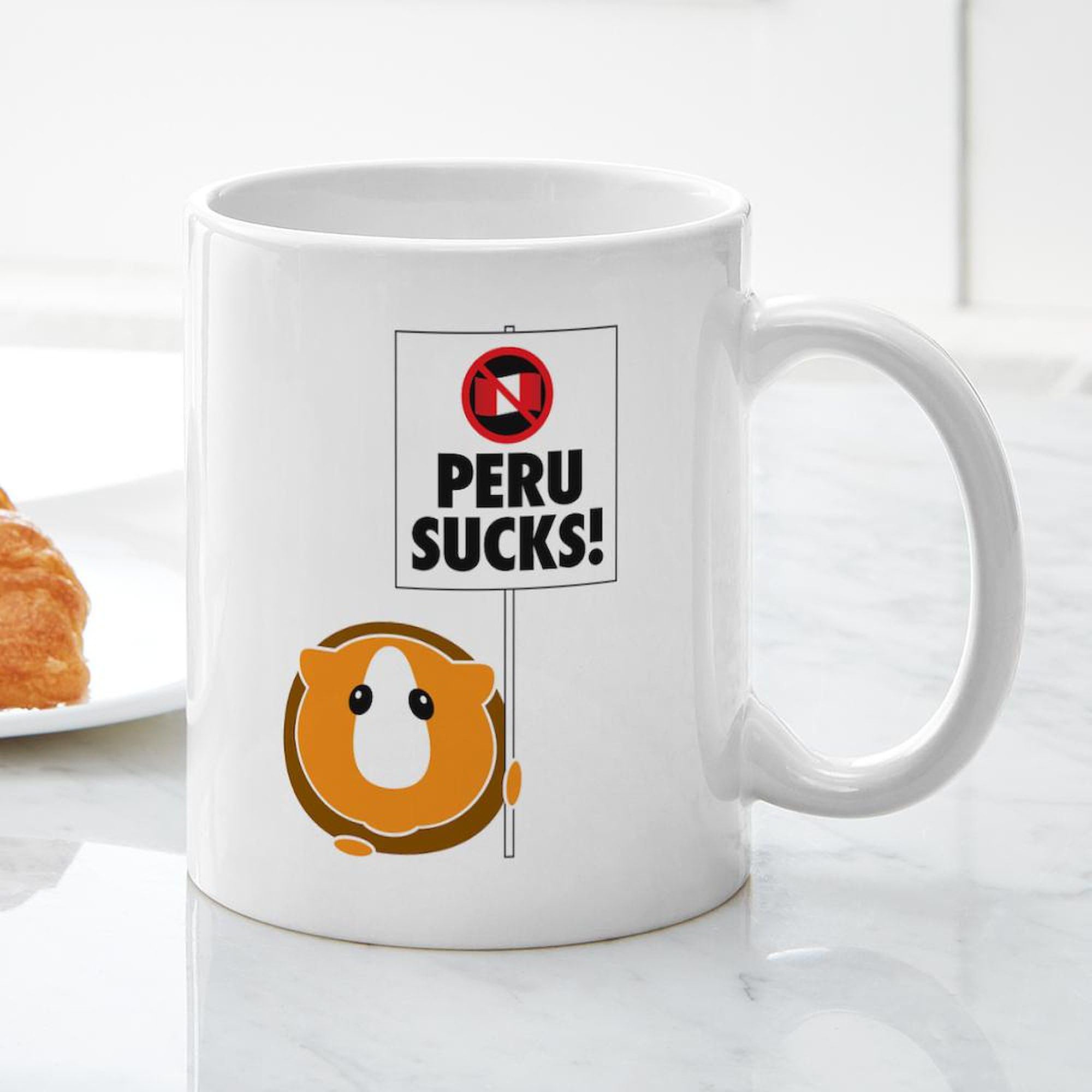 Peru Sucks 11 oz Ceramic Coffee Mug (325 ml) - Funny Travel Gift for Peru Lovers, Perfect for Coffee, Tea & Hot Drinks at Home or Office