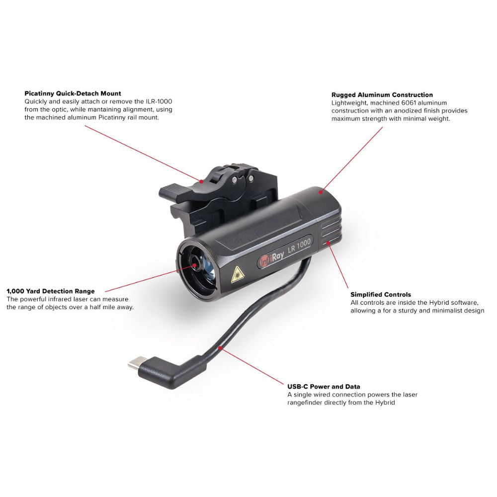 iRay ILR 1000 2 Laser Rangefinder - Compatible with iRay USA Thermal Scopes | Hunting, Shooting & Outdoor Activities Gear