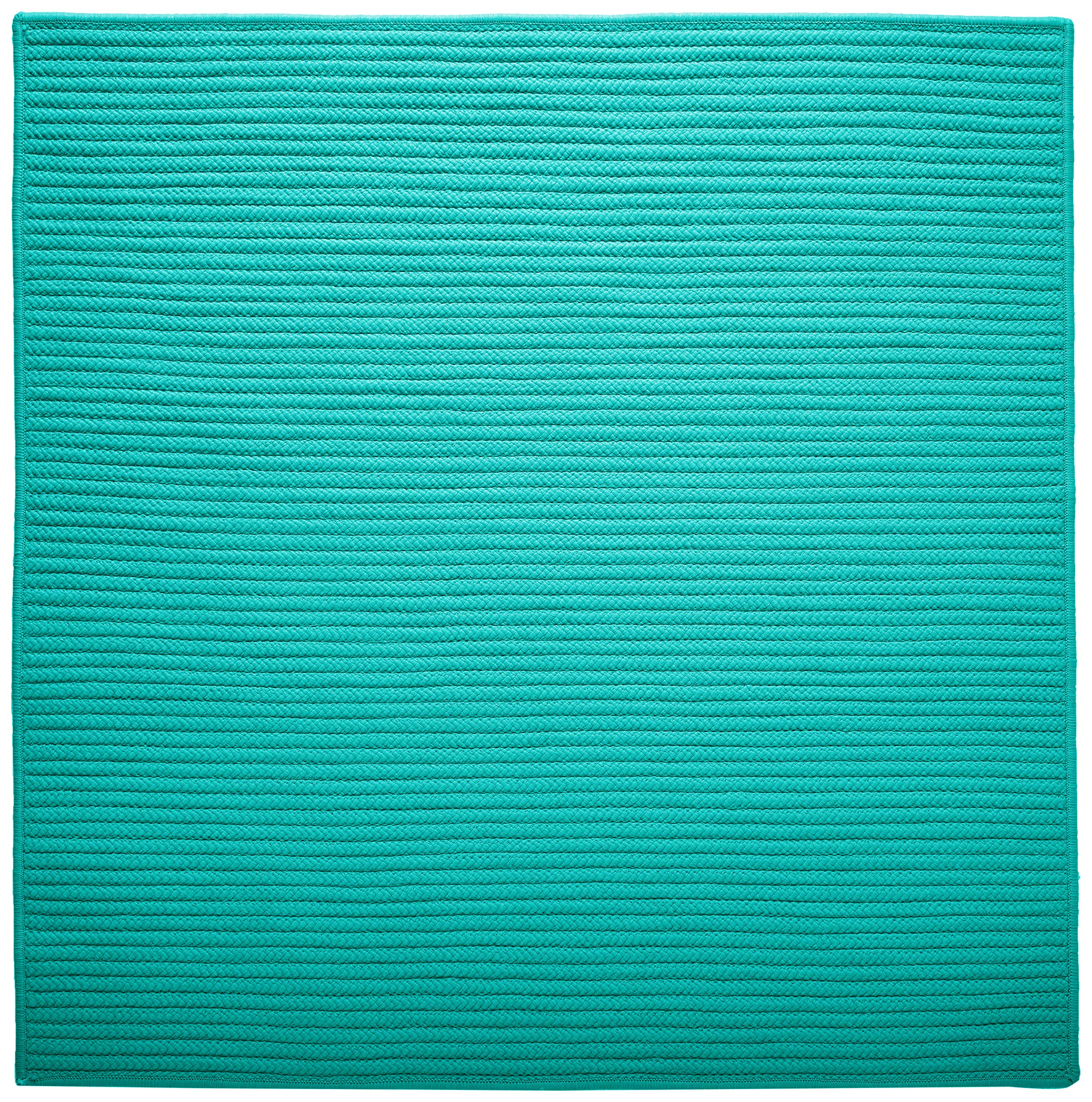 Simply Home Solid Turquoise Area Rug 8x8 - Soft & Durable for Living Room, Bedroom, or Office Decor