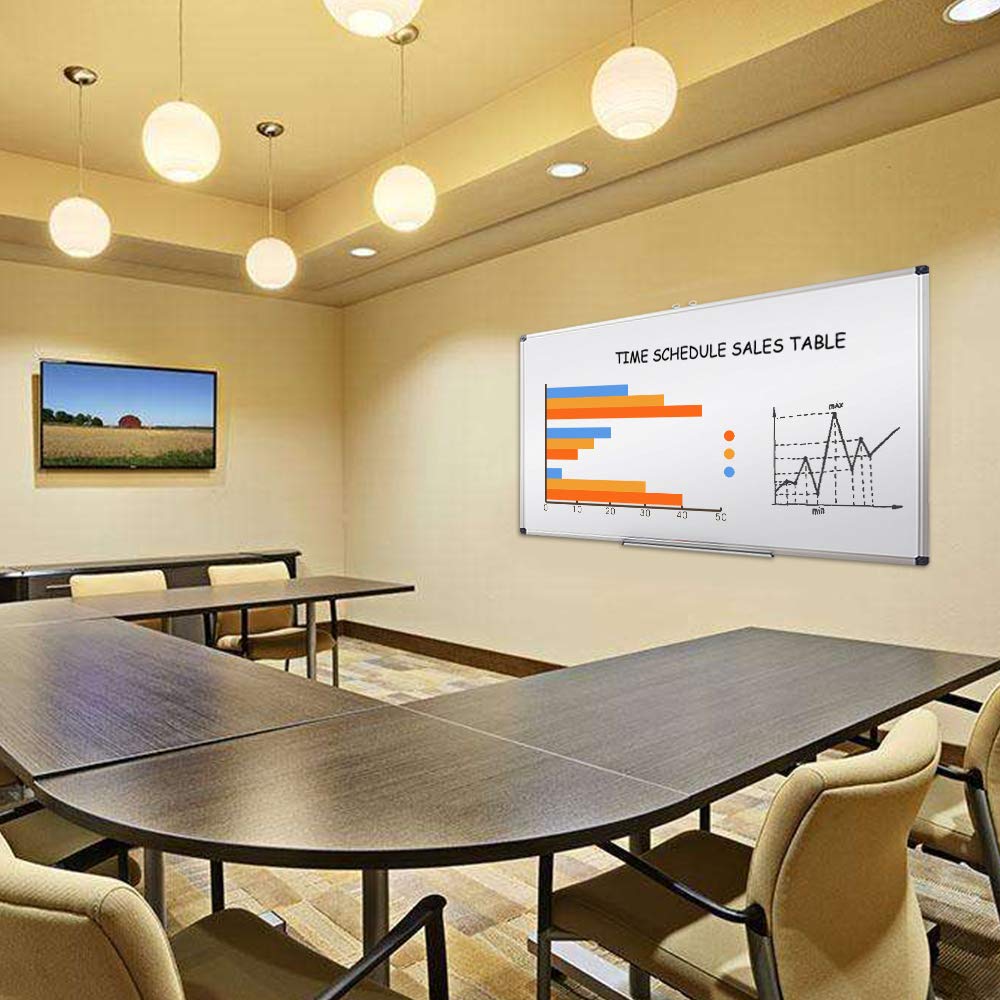XIWODE 36 x 60 Inches Large Magnetic Dry Erase Whiteboard with Silver Aluminum Frame - Durable Wall Mounted Whiteboard for Home, School & Office - Perfect for Presentations, Classroom Teaching & Home Organization