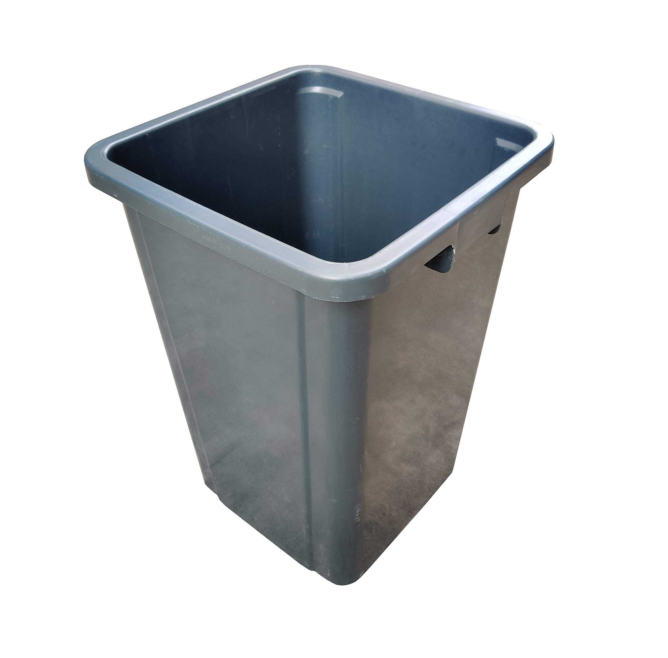 FixtureDisplays® 26 Gallon Heavy Duty Square Trash Can - 19.3x19.3x26 Inch Grey Garbage Bin with Lid, Durable Waste Container for Kitchen, Office, Restaurant & Outdoor Use (SKU 15052-2D)