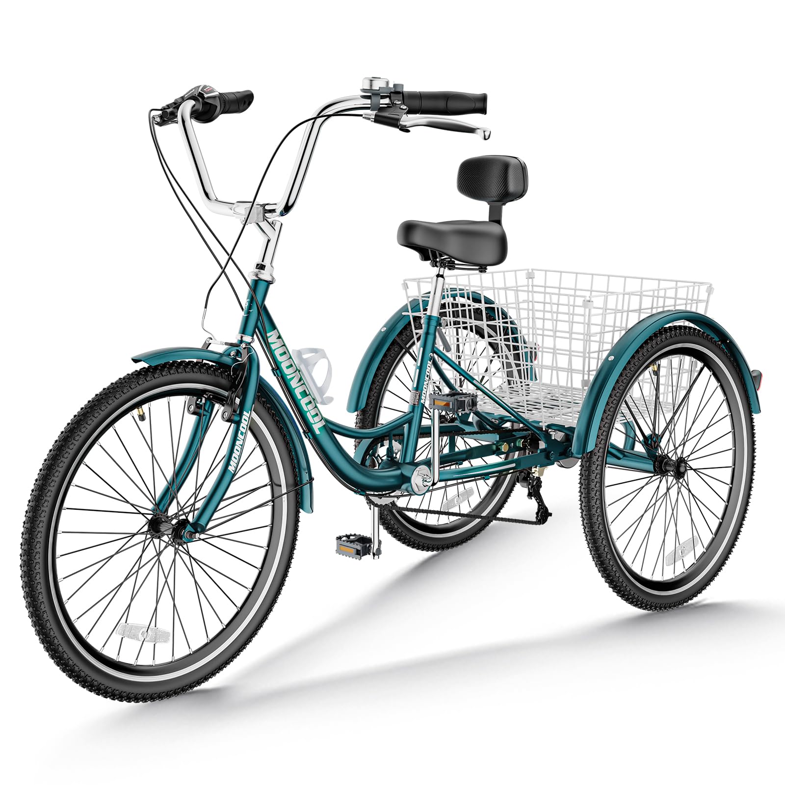 **NAIZEA 7-Speed Adult Tricycle for Seniors & Adults - 20/24/26 Inch 3-Wheel Cruiser Bike with Large Basket - Comfortable & Stable Ride for Men & Women (Multiple Colors) - Perfect for Shopping, Commuting & Outdoor Leisure**