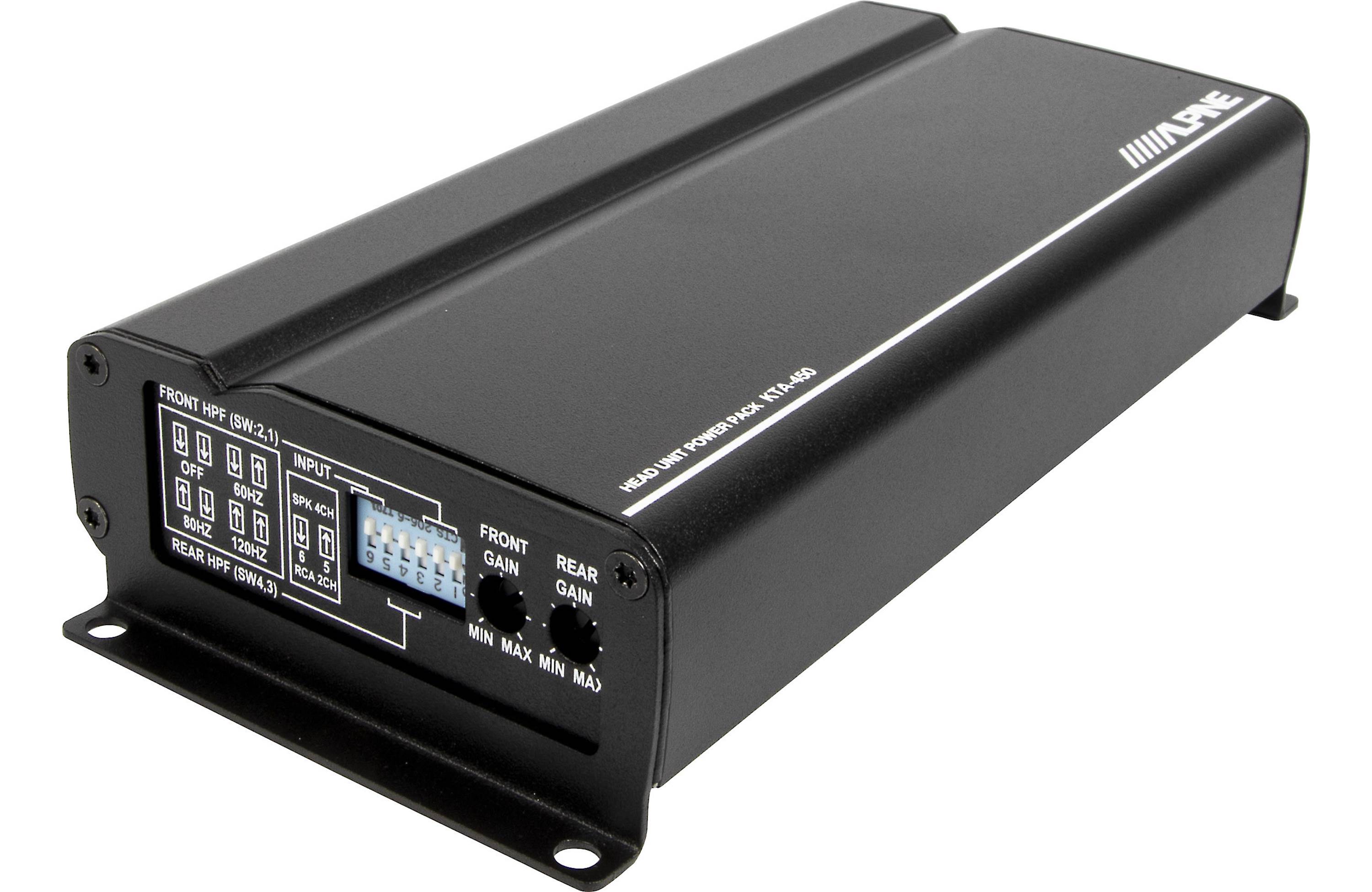Alpine KTA 450 4-Channel Car Amplifier with PowerStack Technology - High Power Audio System for Cars, Trucks & SUVs - Perfect for Upgrading Your Vehicle Sound System
