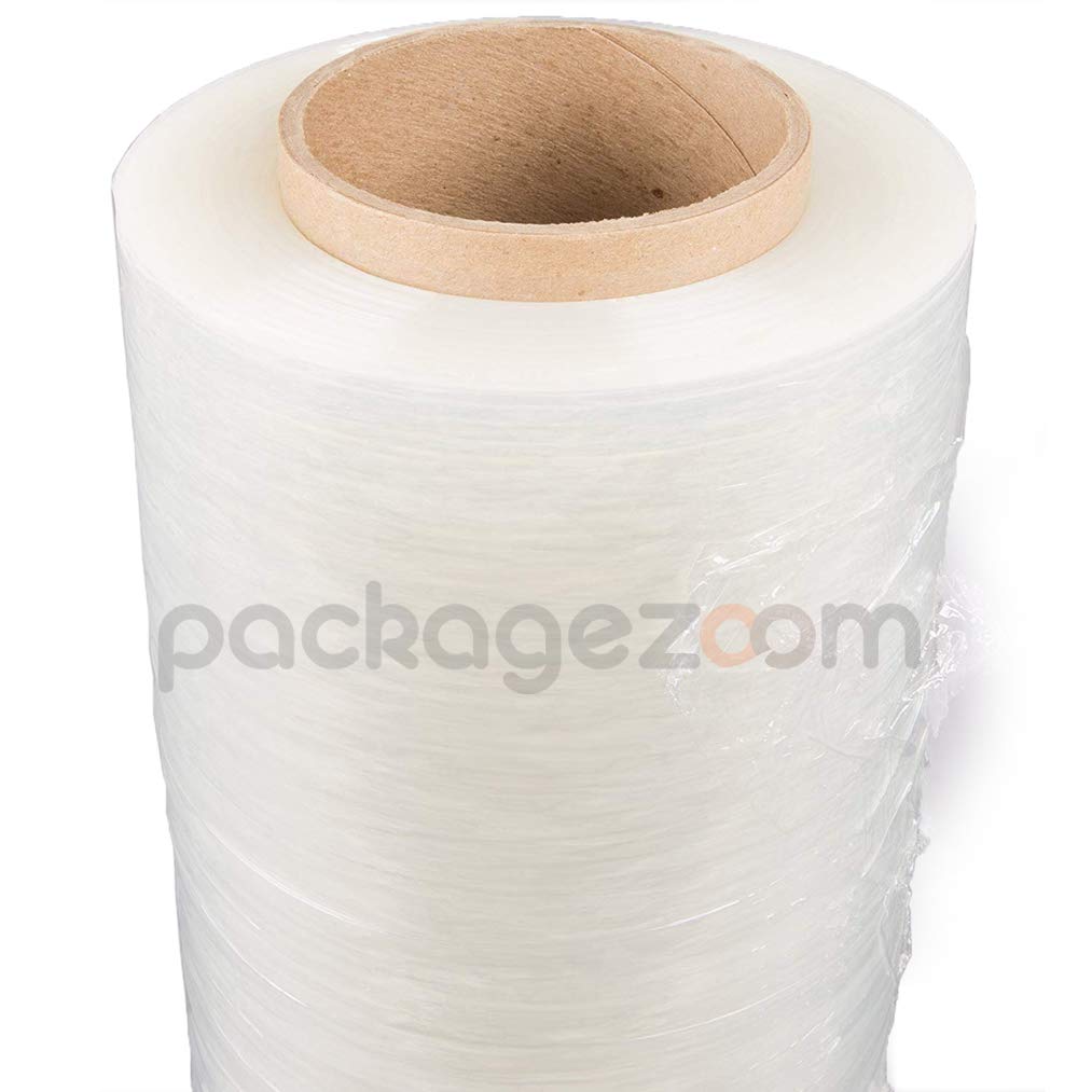 PackageZoom Pre-Stretched 15” x 1500 ft Clear Stretch Wrap Film - 8 Rolls Heavy Duty Cling Plastic for Moving, Shipping & Packaging | Secure Boxes, Pallet Wrapping & Storage Organization