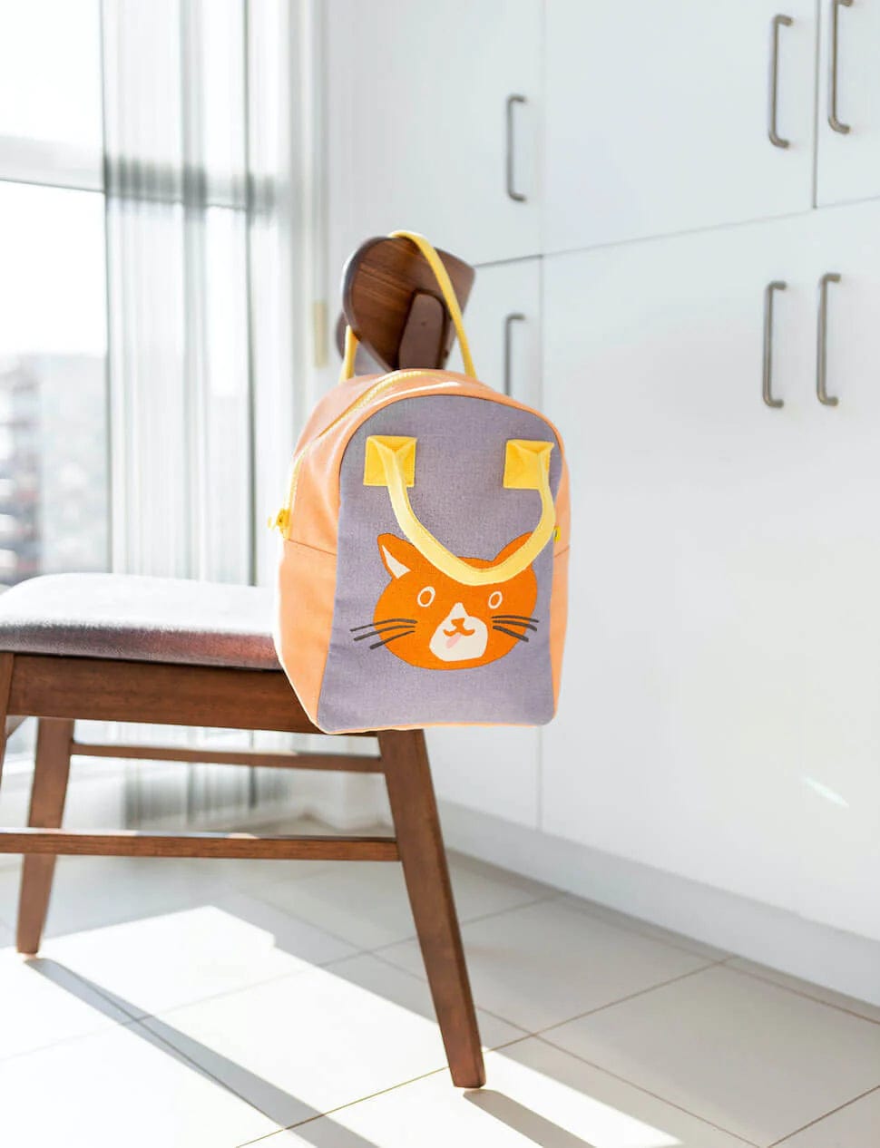 Fluf Zipper Lunch Bag for Cats - Insulated Pet Food Container for Travel, Work & Outdoor Adventures