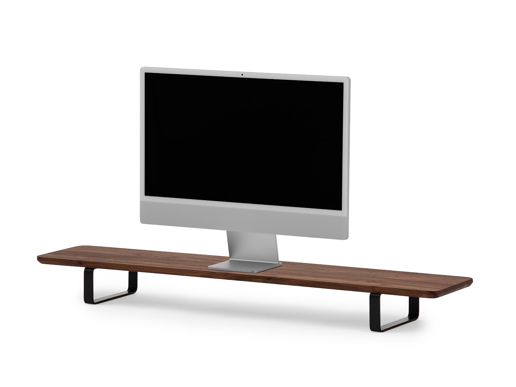 Oakywood Dual Monitor Stand - Handmade in EU - Natural Walnut Wood Monitor Riser for Laptops & Computers - 220 lbs (100 kg) Capacity - 41.3