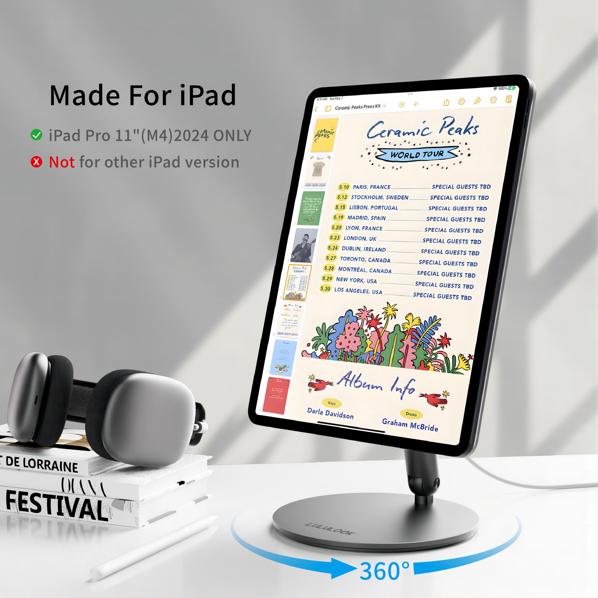 Magnetic Wireless Charging Stand for iPad Pro 11