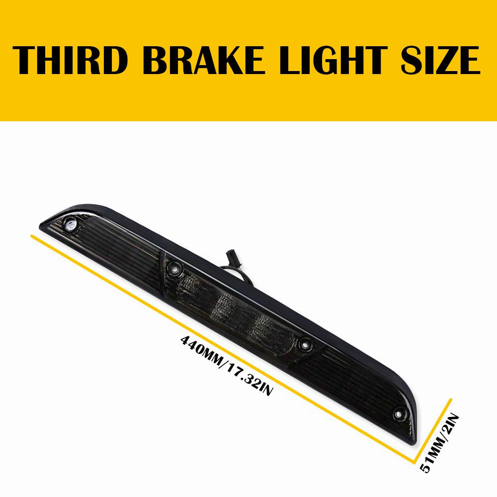 2015-2021 Ford F-Series & Ranger LED 3rd Brake Light Kit - Red LED Brake Light with White Cargo Lights & Smoked Lens - Upgrade for Pickup Trucks, Off-Roading & Night Driving