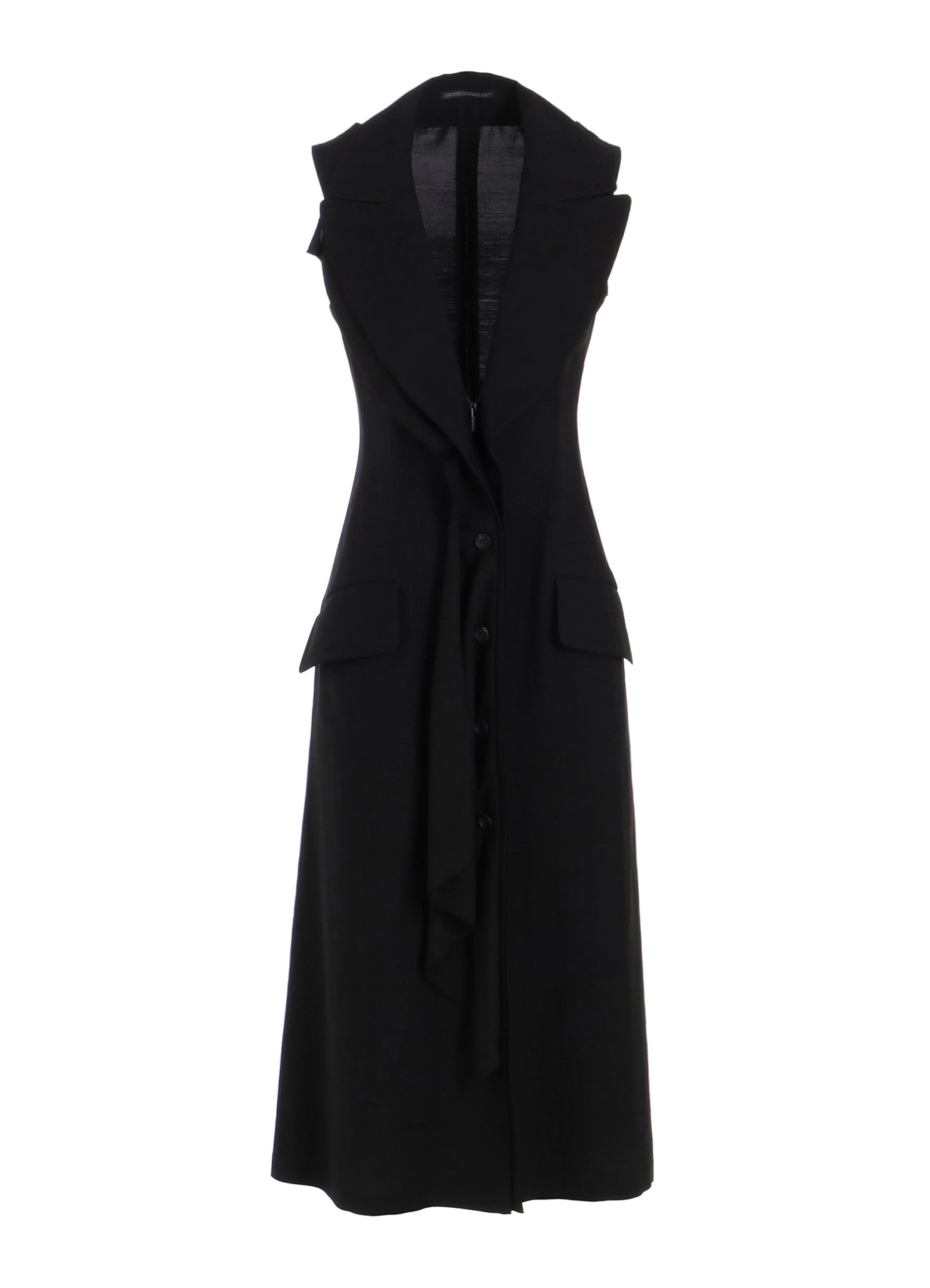 Elegant Cu/W High Twisted Gabardine Front Draped Sleeveless Dress for Women | Formal & Cocktail Party Wear | Office & Evening Occasion Outfit
