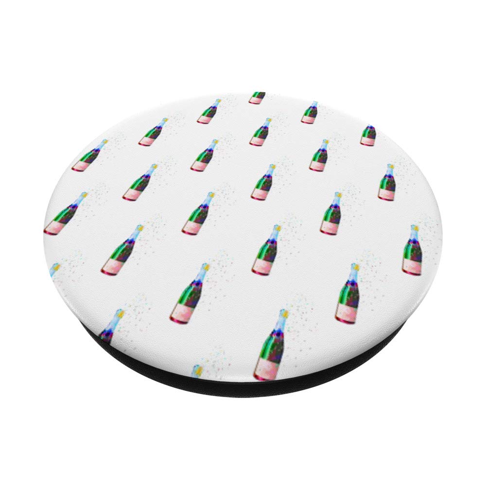 Champagne Bottles Pattern PopSockets Phone Grip & Stand - Expandable Phone Holder for iPhone, Samsung, Tablets - Perfect for Parties, Weddings & Celebrations